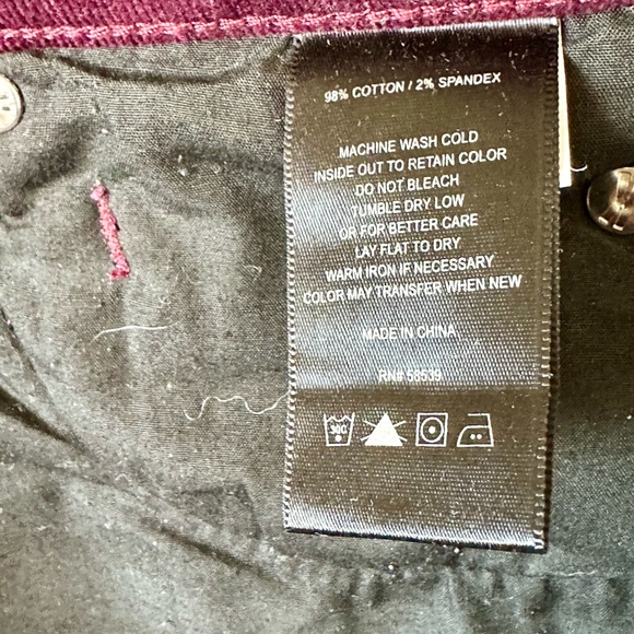 Kut From The Kloth Diana Skinny Cords Size 12 - Picture 7 of 9